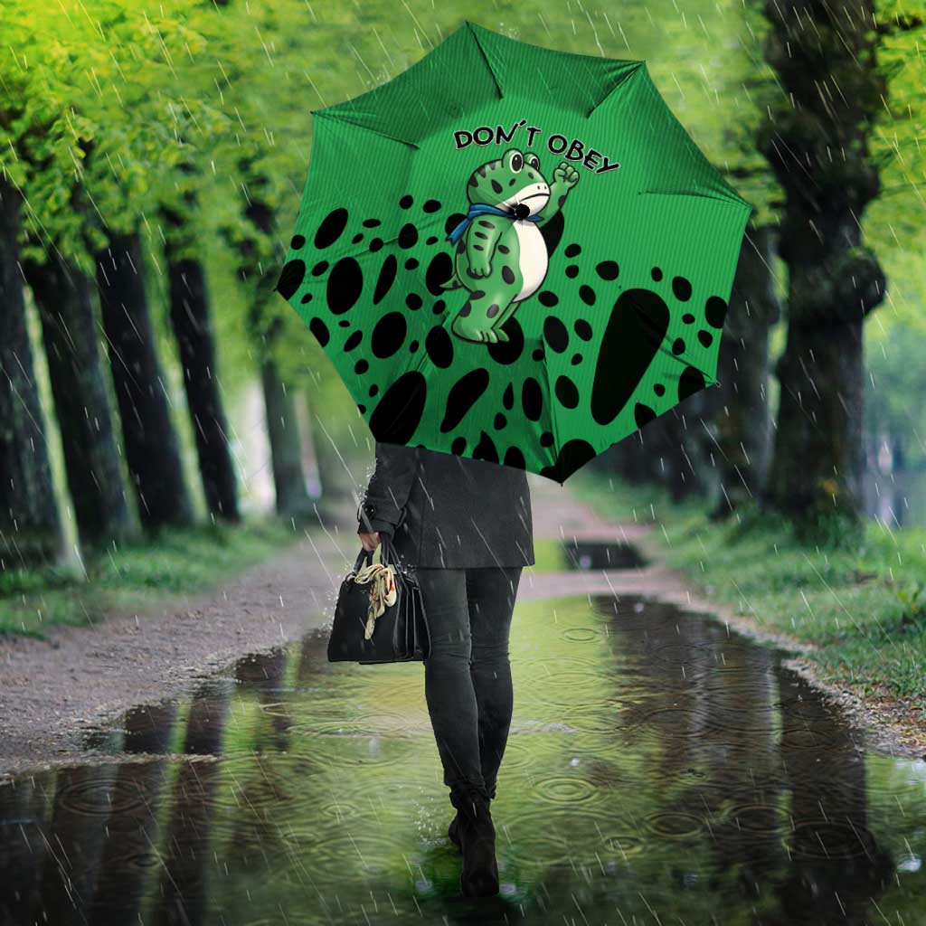 Don't Obey Portland Frog Protest Umbrella Anti-Fascism - Wonder Print Shop