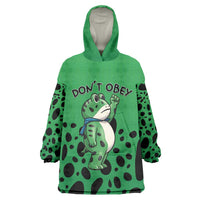 Don't Obey Portland Frog Protest Wearable Blanket Hoodie Anti-Fascism - Wonder Print Shop