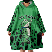 Don't Obey Portland Frog Protest Wearable Blanket Hoodie Anti-Fascism - Wonder Print Shop
