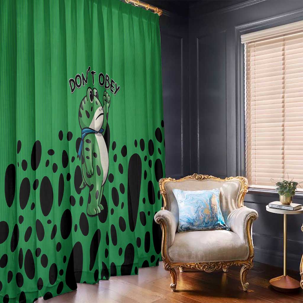 Don't Obey Portland Frog Protest Window Curtain Anti-Fascism - Wonder Print Shop
