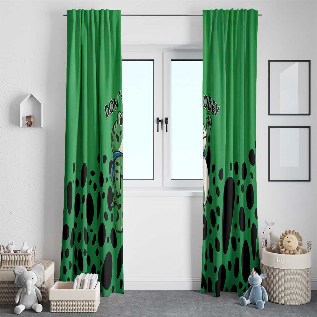 Don't Obey Portland Frog Protest Window Curtain Anti-Fascism - Wonder Print Shop