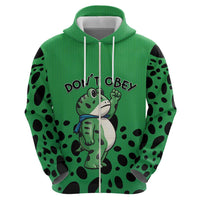 Don't Obey Portland Frog Protest Zip Hoodie Anti-Fascism - Wonder Print Shop