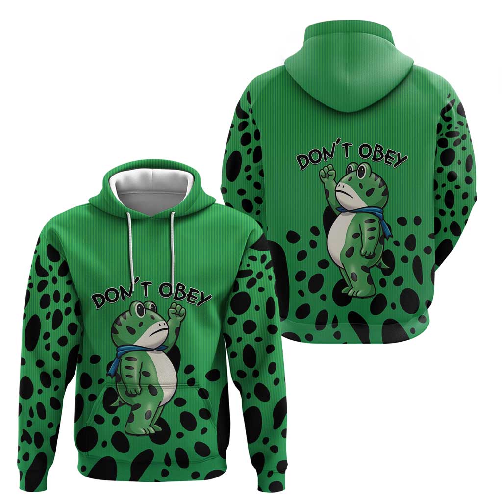 Don't Obey Portland Frog Protest Zip Hoodie Anti-Fascism - Wonder Print Shop