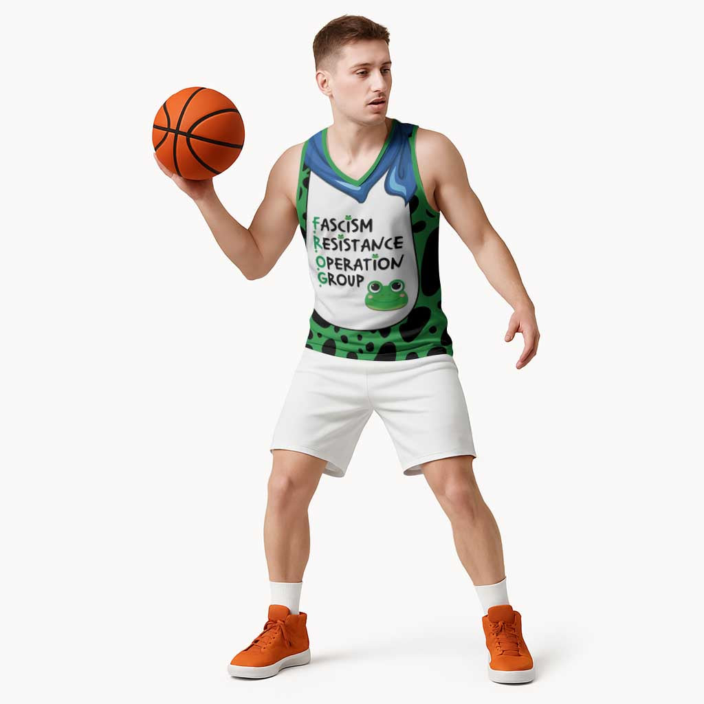 Portland Frog Protest Basketball Jersey Frog Costume Style - Wonder Print Shop