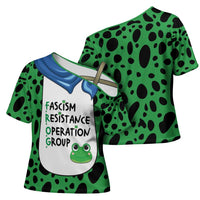 Portland Frog Protest Cross Shoulder Shirt Frog Costume Style - Wonder Print Shop