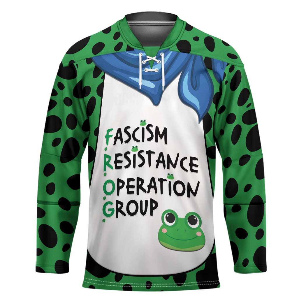 Portland Frog Protest Hockey Jersey Frog Costume Style - Wonder Print Shop