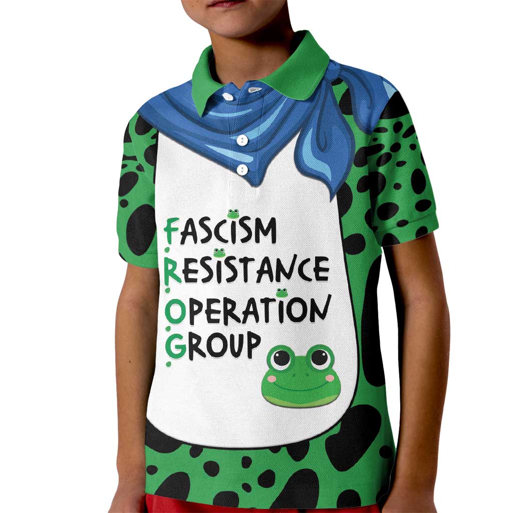 Portland Frog Protest Kid Polo Shirt Frog Costume Style - Wonder Print Shop