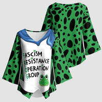 Portland Frog Protest Kimono Sleeve Blouse Frog Costume Style - Wonder Print Shop