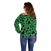 Portland Frog Protest Off Shoulder Sweater Frog Costume Style - Wonder Print Shop