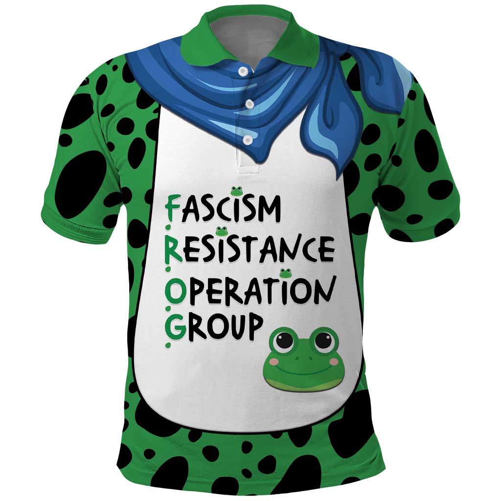 Portland Frog Protest Polo Shirt Frog Costume Style - Wonder Print Shop