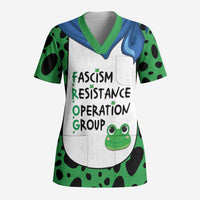 Portland Frog Protest Scrub Top Frog Costume Style - Wonder Print Shop
