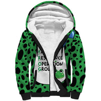 Portland Frog Protest Sherpa Hoodie Frog Costume Style - Wonder Print Shop