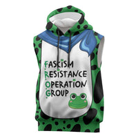 Portland Frog Protest Sleeveless Hoodie Frog Costume Style - Wonder Print Shop