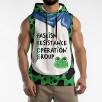Portland Frog Protest Sleeveless Hoodie Frog Costume Style - Wonder Print Shop