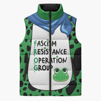 Portland Frog Protest Sleeveless Puffer Jacket Frog Costume Style - Wonder Print Shop