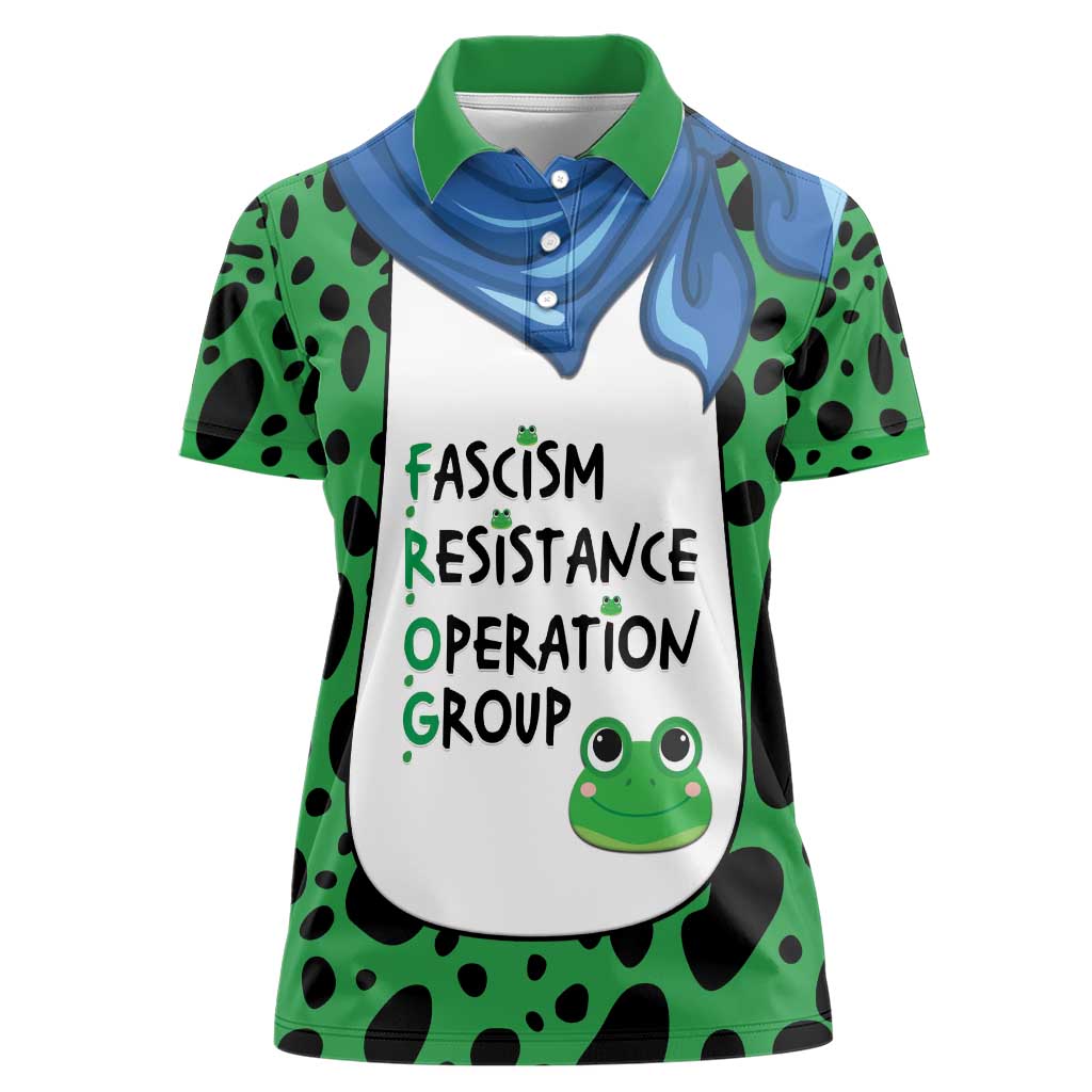 Portland Frog Protest Women Polo Shirt Frog Costume Style - Wonder Print Shop