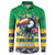Brazil Christmas Button Sweatshirt Toco Toucan Flag Style - Wonder Print Shop