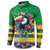 Brazil Christmas Button Sweatshirt Toco Toucan Flag Style - Wonder Print Shop