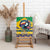 Brazil Christmas Canvas Wall Art Toco Toucan Flag Style - Wonder Print Shop