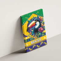 Brazil Christmas Canvas Wall Art Toco Toucan Flag Style - Wonder Print Shop