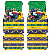 Brazil Christmas Car Mats Toco Toucan Flag Style - Wonder Print Shop