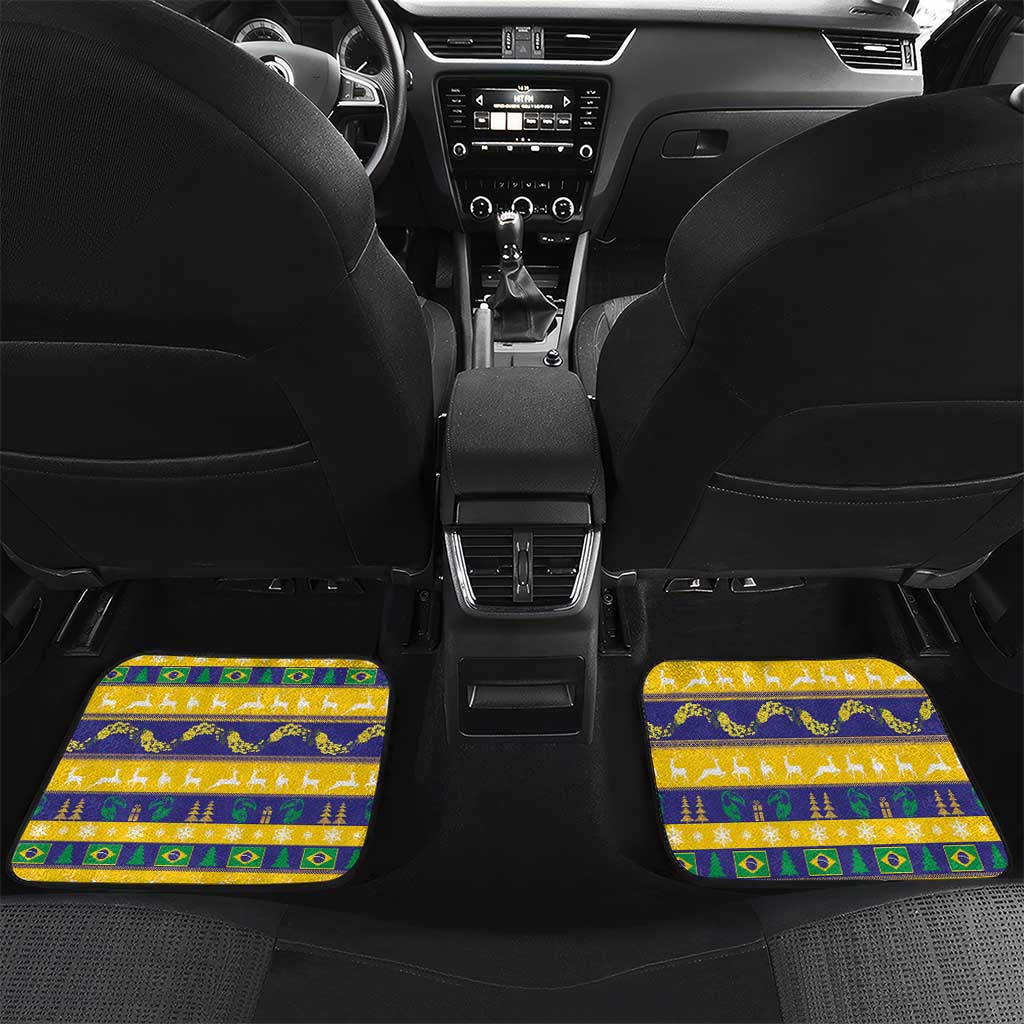 Brazil Christmas Car Mats Toco Toucan Flag Style - Wonder Print Shop