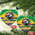 Brazil Christmas Ceramic Ornament Toco Toucan Flag Style - Wonder Print Shop