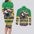 Brazil Christmas Couples Matching Long Sleeve Bodycon Dress and Long Sleeve Button Shirt Toco Toucan Flag Style - Wonder Print Shop