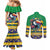 Brazil Christmas Couples Matching Mermaid Dress and Long Sleeve Button Shirt Toco Toucan Flag Style