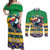 Brazil Christmas Couples Matching Off Shoulder Maxi Dress and Long Sleeve Button Shirt Toco Toucan Flag Style - Wonder Print Shop