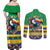 Brazil Christmas Couples Matching Off Shoulder Maxi Dress and Long Sleeve Button Shirt Toco Toucan Flag Style - Wonder Print Shop