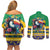 Brazil Christmas Couples Matching Off Shoulder Short Dress and Long Sleeve Button Shirt Toco Toucan Flag Style - Wonder Print Shop