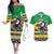 Brazil Christmas Couples Matching Off The Shoulder Long Sleeve Dress and Hawaiian Shirt Toco Toucan Flag Style - Wonder Print Shop
