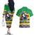 Brazil Christmas Couples Matching Off The Shoulder Long Sleeve Dress and Hawaiian Shirt Toco Toucan Flag Style - Wonder Print Shop