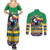 Brazil Christmas Couples Matching Summer Maxi Dress and Long Sleeve Button Shirt Toco Toucan Flag Style - Wonder Print Shop