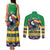 Brazil Christmas Couples Matching Tank Maxi Dress and Long Sleeve Button Shirt Toco Toucan Flag Style - Wonder Print Shop