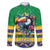 Brazil Christmas Family Matching Off The Shoulder Long Sleeve Dress and Hawaiian Shirt Toco Toucan Flag Style - Wonder Print Shop