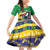 Brazil Christmas Family Matching Off Shoulder Short Dress and Hawaiian Shirt Toco Toucan Flag Style - Wonder Print Shop