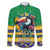 Brazil Christmas Family Matching Short Sleeve Bodycon Dress and Hawaiian Shirt Toco Toucan Flag Style - Wonder Print Shop
