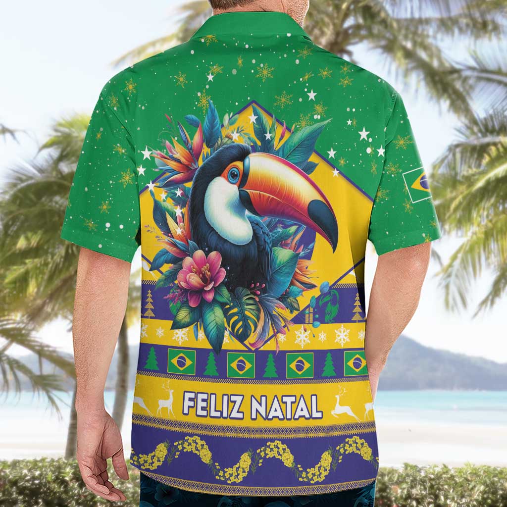 Brazil Christmas Hawaiian Shirt Toco Toucan Flag Style - Wonder Print Shop