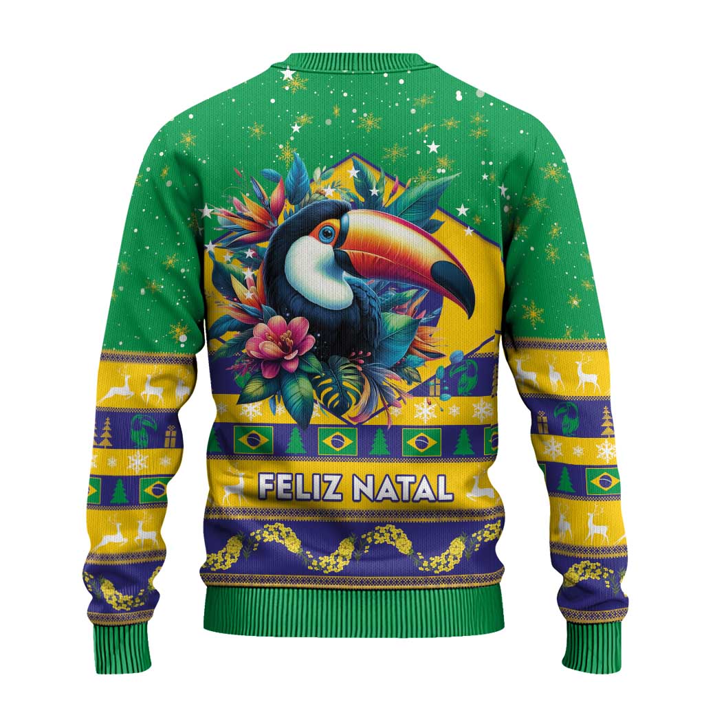Brazil Christmas Ugly Christmas Sweater Toco Toucan Flag Style - Wonder Print Shop