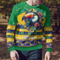 Brazil Christmas Ugly Christmas Sweater Toco Toucan Flag Style - Wonder Print Shop