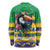 Brazil Christmas Long Sleeve Shirt Toco Toucan Flag Style - Wonder Print Shop