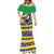 Brazil Christmas Mermaid Dress Toco Toucan Flag Style - Wonder Print Shop