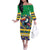 Brazil Christmas Off The Shoulder Long Sleeve Dress Toco Toucan Flag Style - Wonder Print Shop