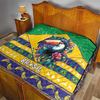 Brazil Christmas Quilt Toco Toucan Flag Style - Wonder Print Shop