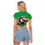 Brazil Christmas Raglan Cropped T Shirt Toco Toucan Flag Style - Wonder Print Shop