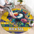 Brazil Christmas Round Carpet Toco Toucan Flag Style