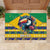 Brazil Christmas Rubber Doormat Toco Toucan Flag Style - Wonder Print Shop