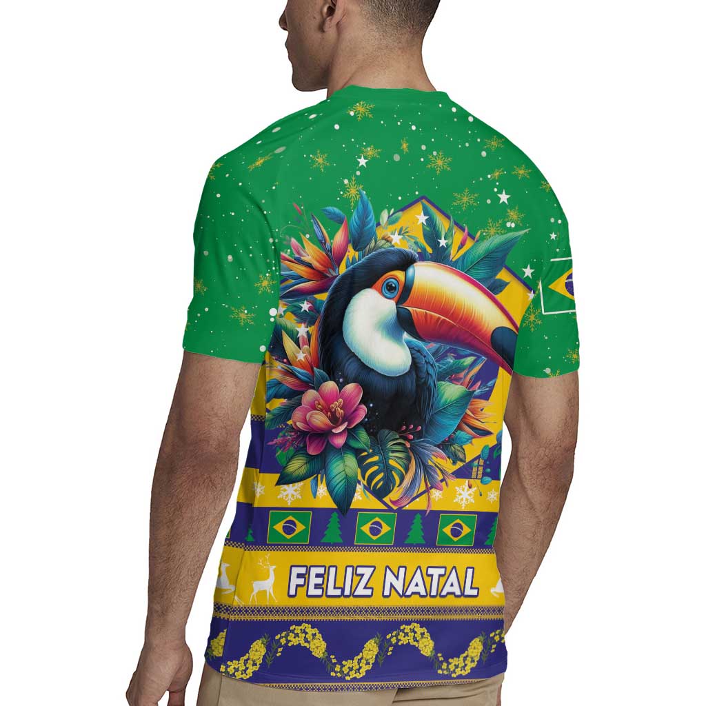 Brazil Christmas Rugby Jersey Toco Toucan Flag Style - Wonder Print Shop